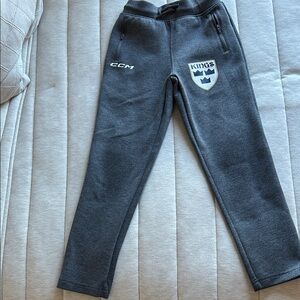 CCM Kids Charcoal Joggers with Logo
